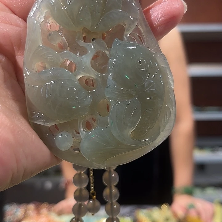 未镶嵌岫玉毛衣链