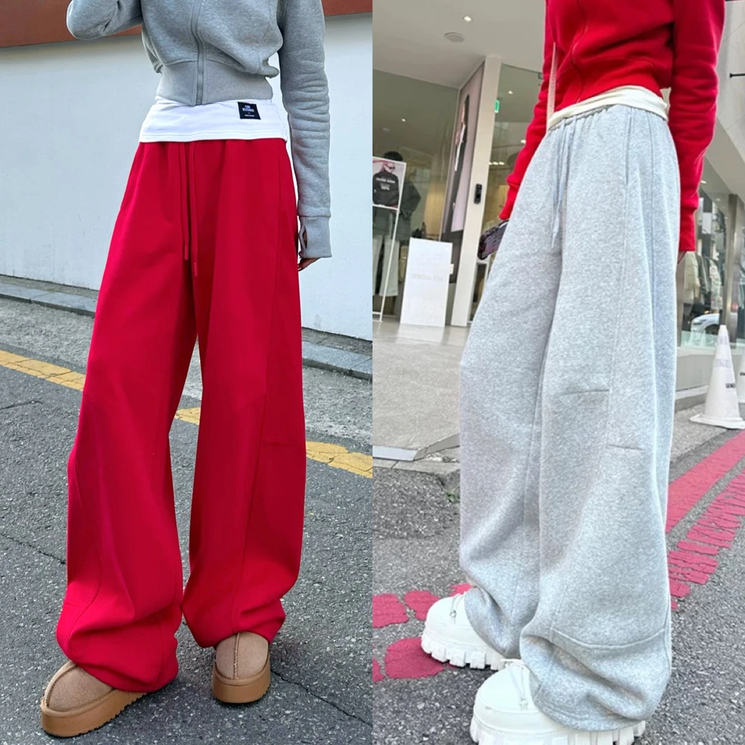 小新【Baby绒休闲裤】韩系秋冬加厚加绒保暖休闲裤LWJ24D4K2442