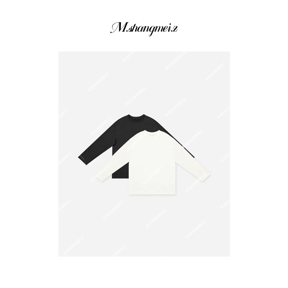 M.SHANGMEI.Z/沐熙美大哥休闲宽松小字母长袖上衣X090826