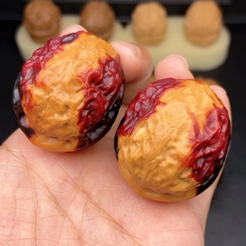 【闪购商品】文玩核桃把件39尺七彩金龟玉甲