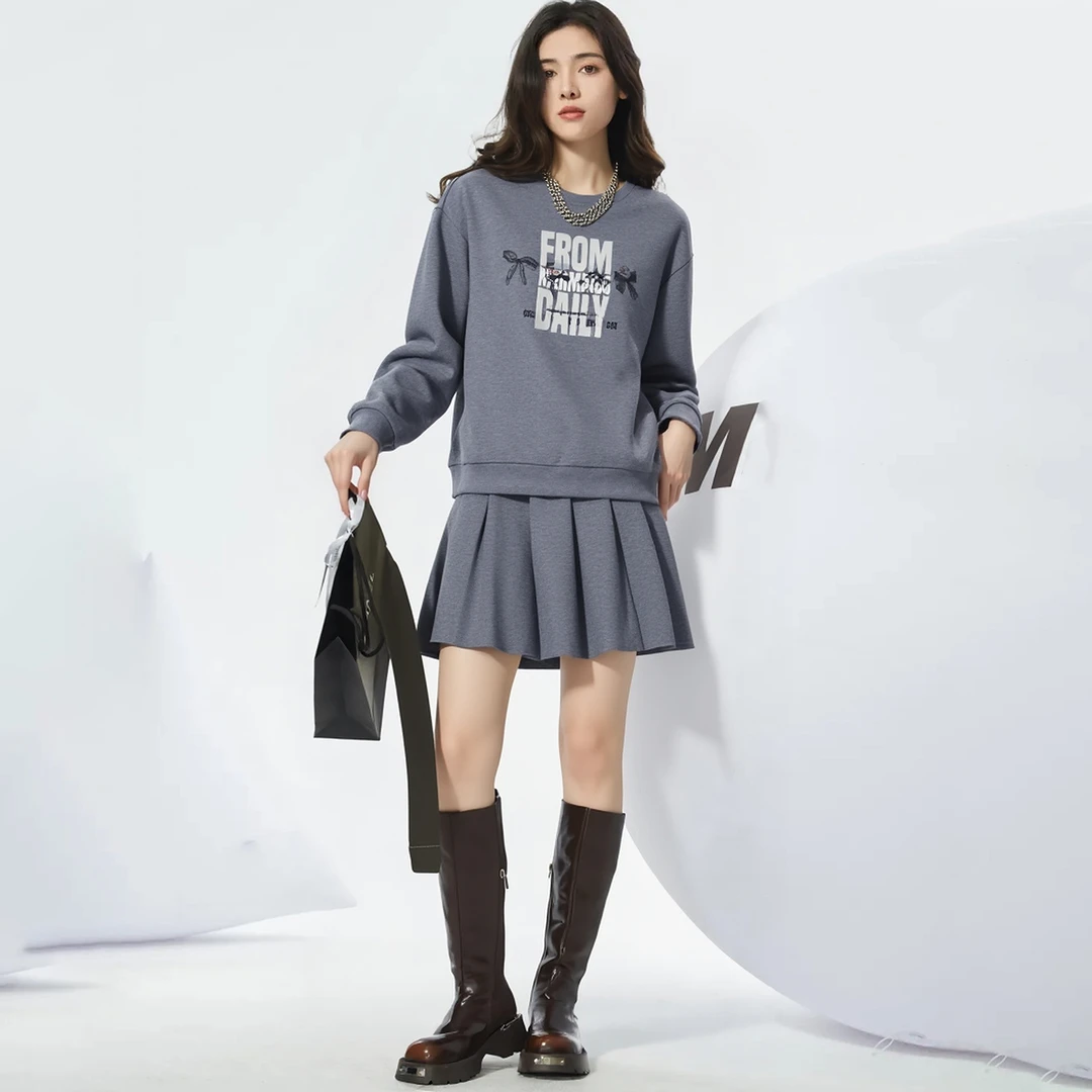 48826【魔系列】加绒卫衣+半身裙套装E42202238