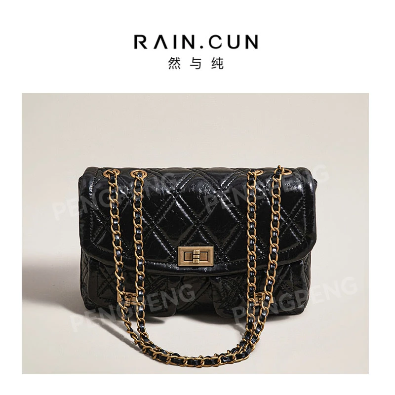 RAIN.CUN SK-63009-黑色 轻奢女士时尚潮流通勤腋下包