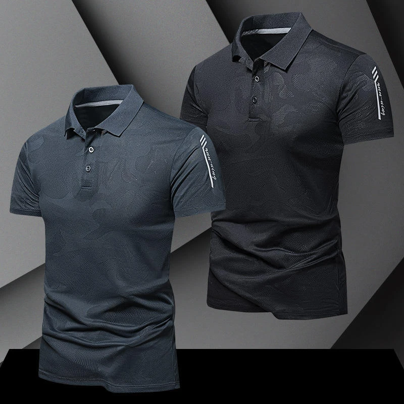 夏季冰丝polo衫男士薄款休闲短袖T恤男装透气美式POLO衫男潮