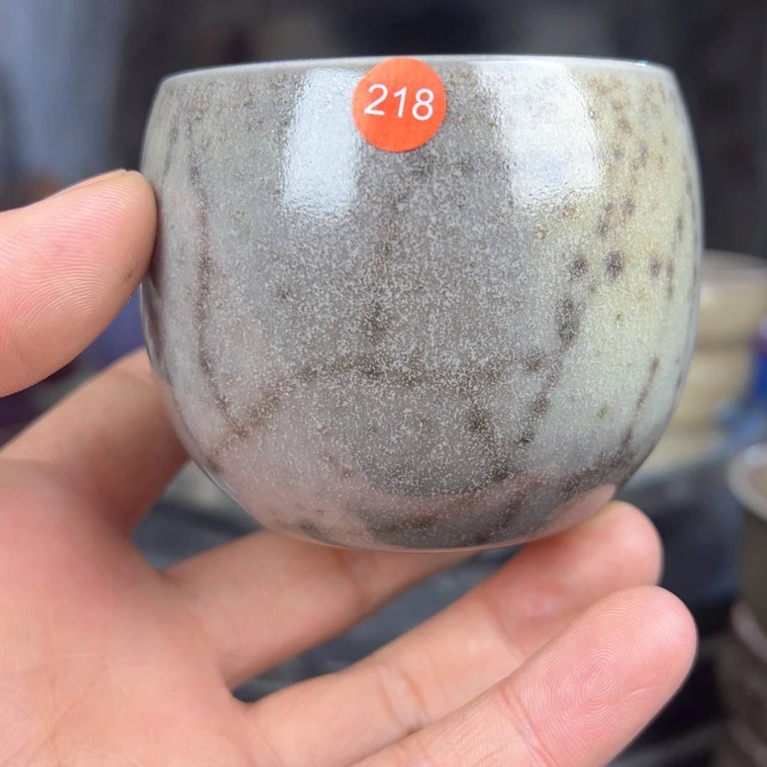 摆件钧瓷炭烧主人杯压手杯