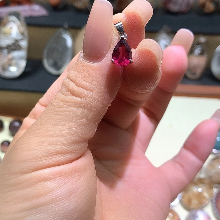 银S925镶嵌戒指水晶