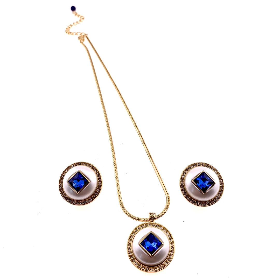 铜合金锆石项链 G071《星辰之眼》欧美时尚气质轻奢设计款坠链套装