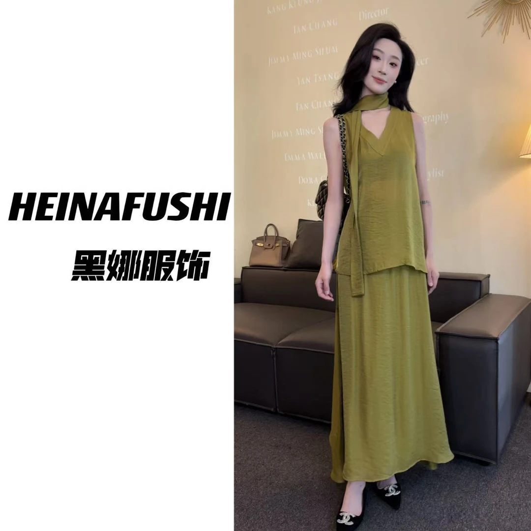 【年中清仓】飘带套装面料很舒服4960