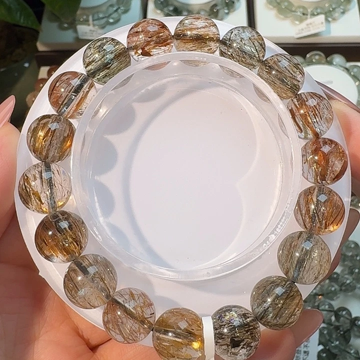 未镶嵌水晶手链黑金超七