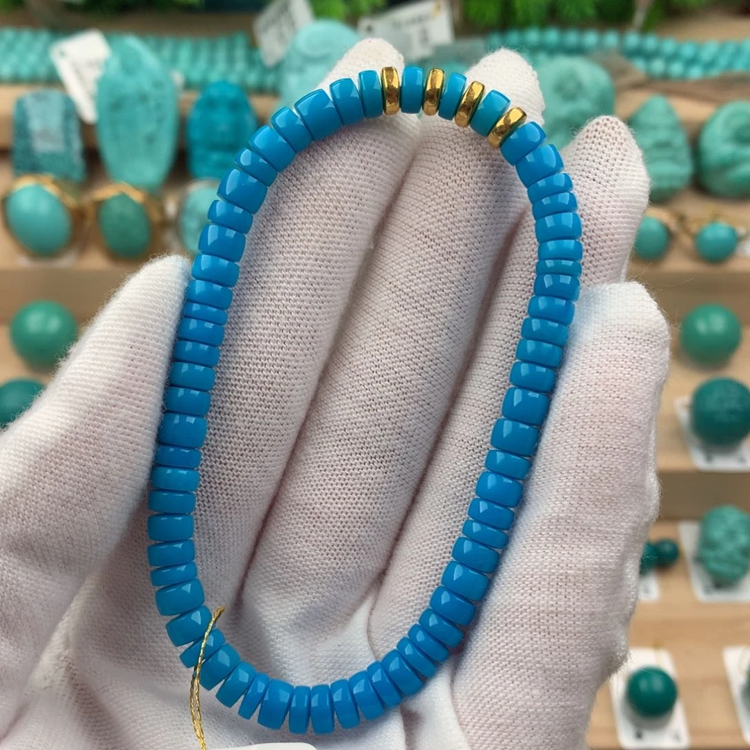 绿松石配饰足金镶嵌卡5.5