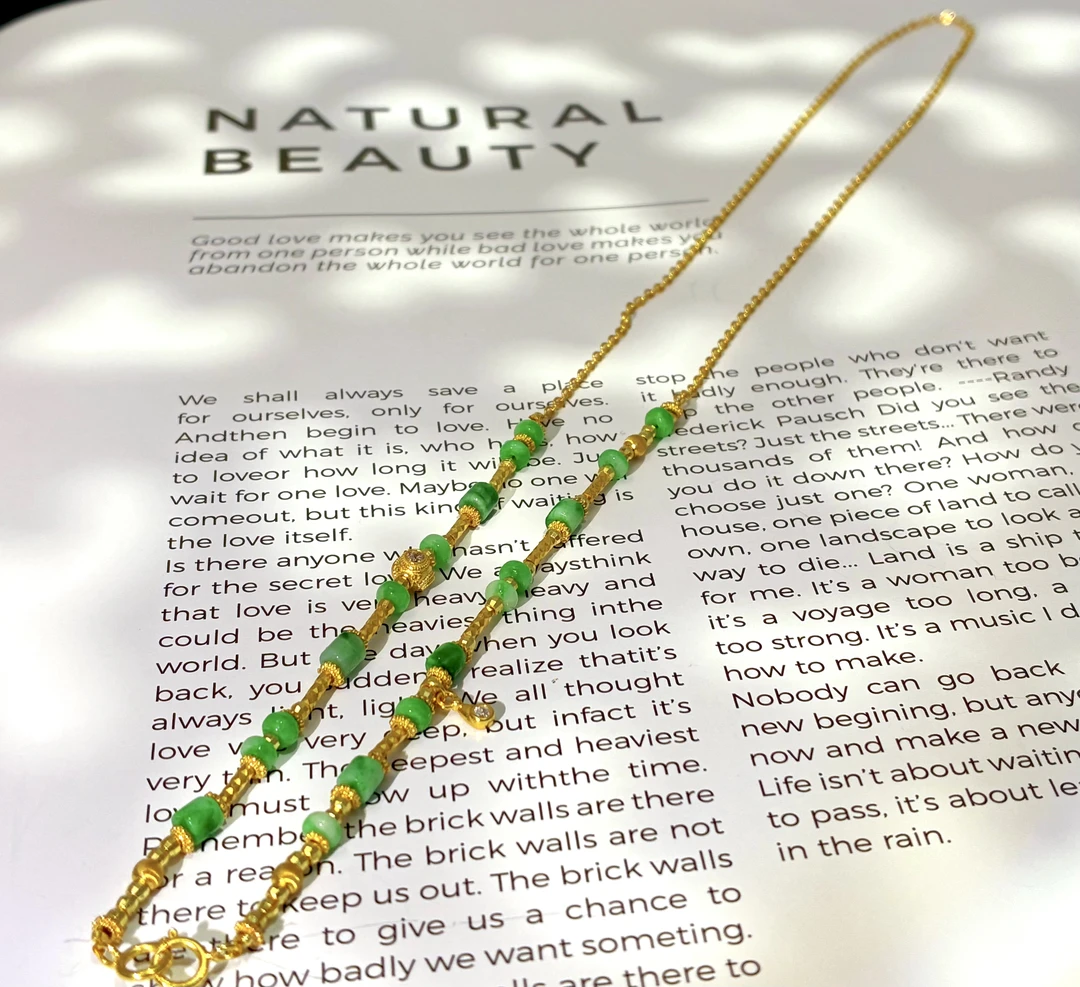 缅料翡翠项链  2373 多样性发一件 50cm