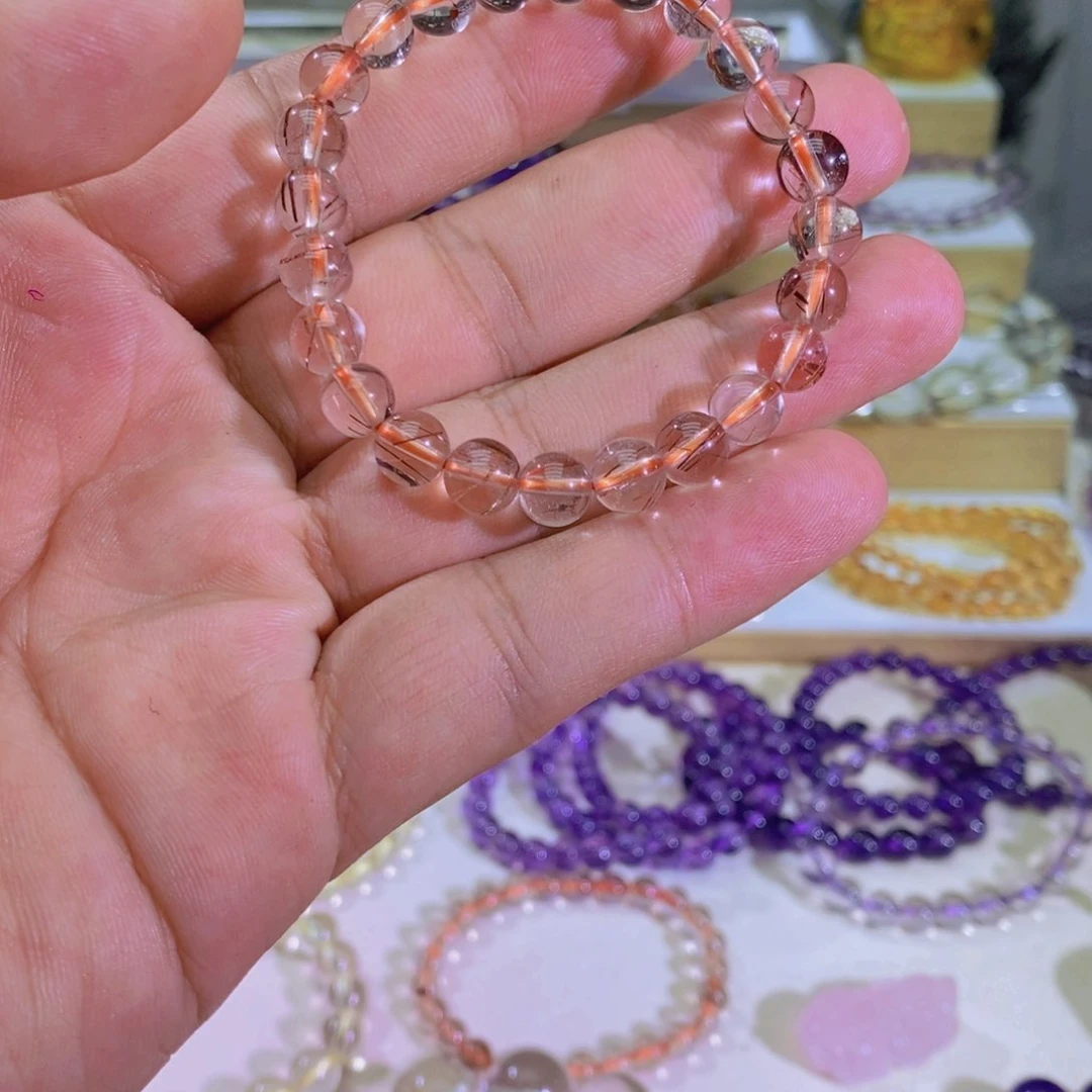 水晶手链未镶嵌发晶手串