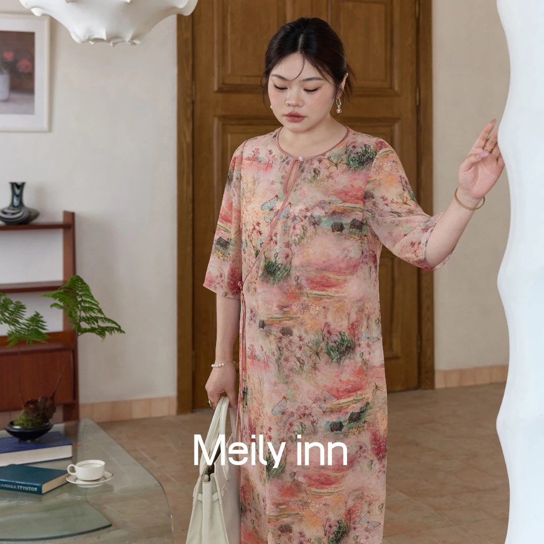 美丽客栈2025夏季新款连衣裙气质法式轻奢高级感绝美超仙宽松长裙