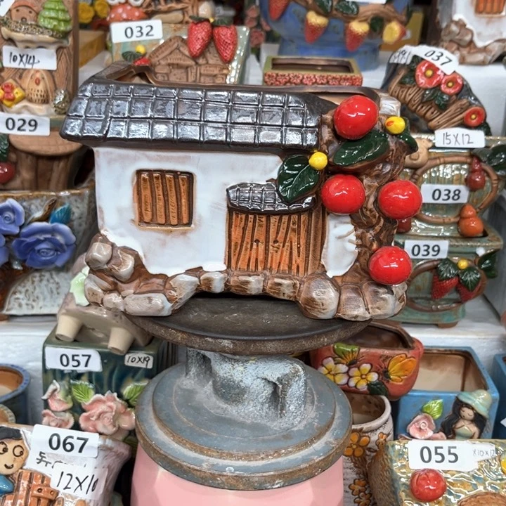 紫砂花盆粗陶材质多肉花盆