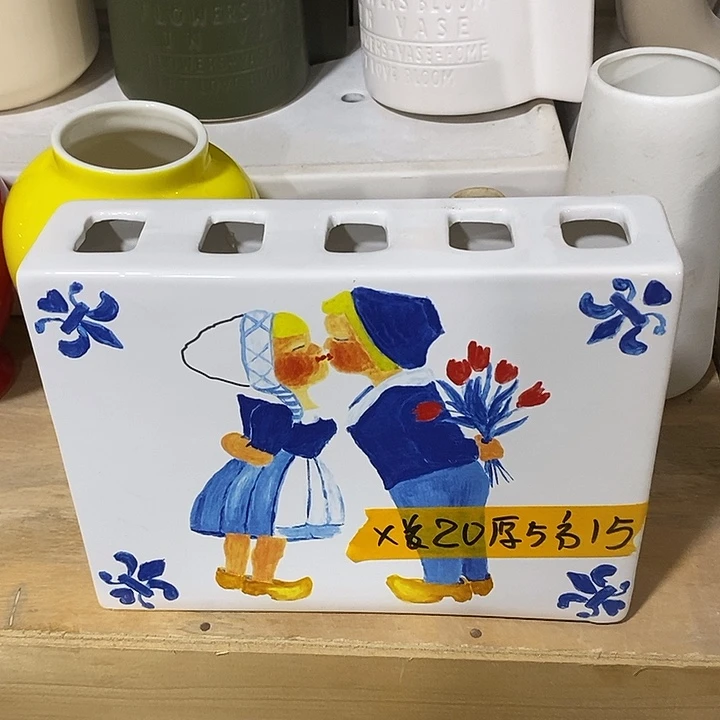 摆件陶盆有孔 瑕疵介意勿拍