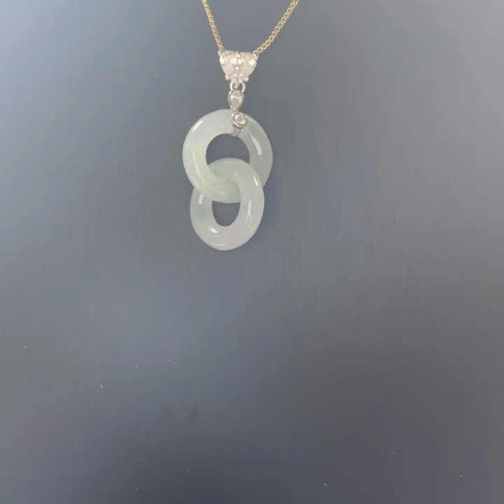 翡翠银S925镶嵌颈饰