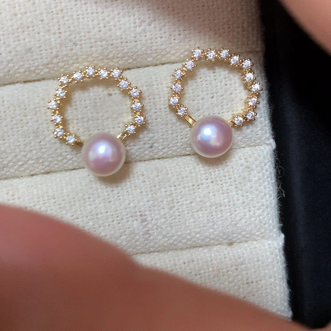 淡水珍珠耳饰合金