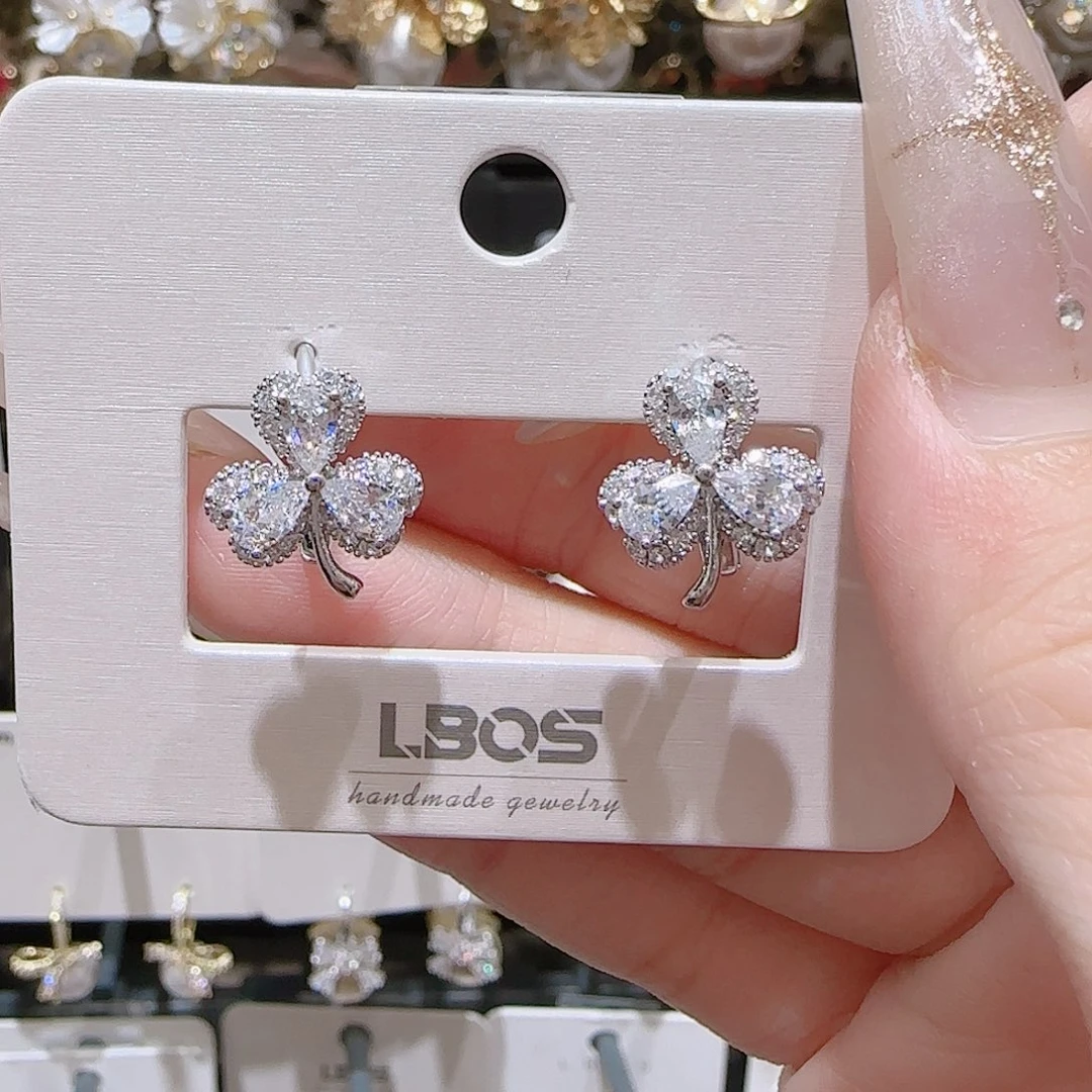 锆石铜合金925银耳环