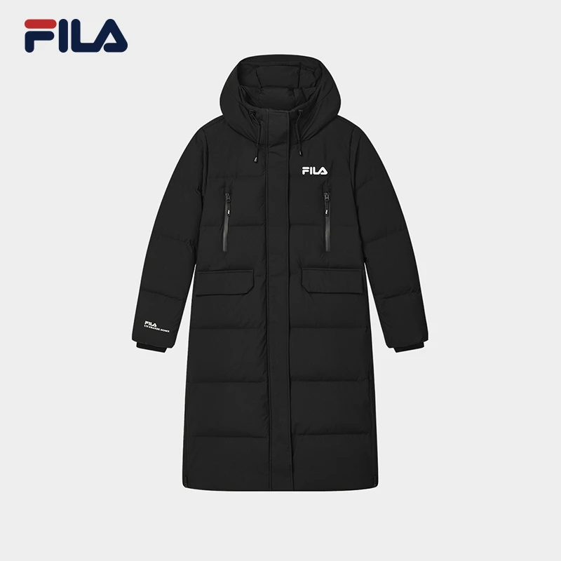 【时尚爆款】FILA/斐乐女士冬季保暖加厚户外长款羽绒服F51W549997B