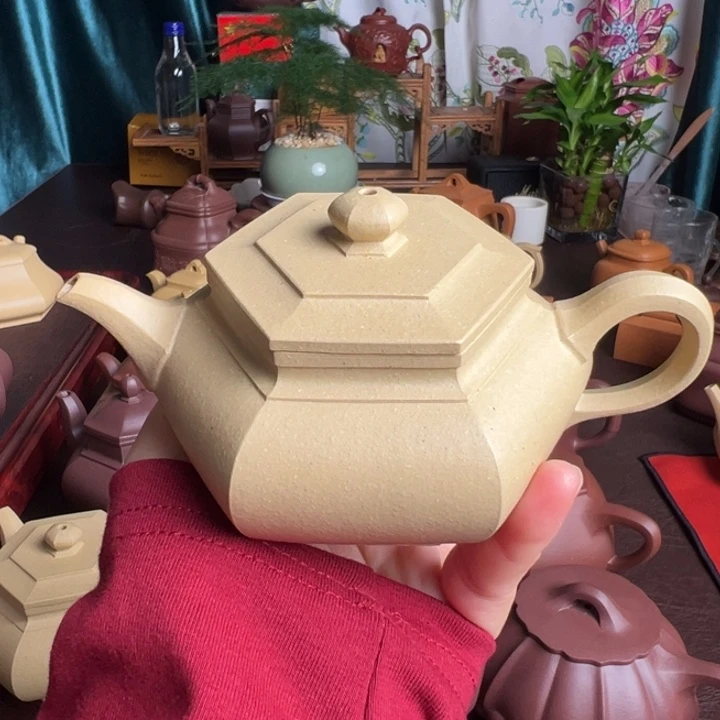 茶壶紫砂本绿六方大彬微瑕