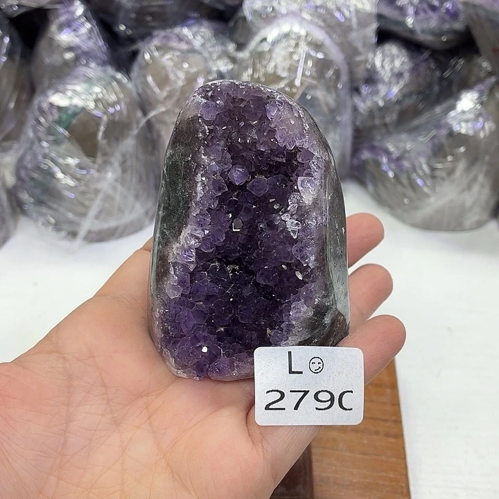 水晶未镶嵌摆件天然紫水晶