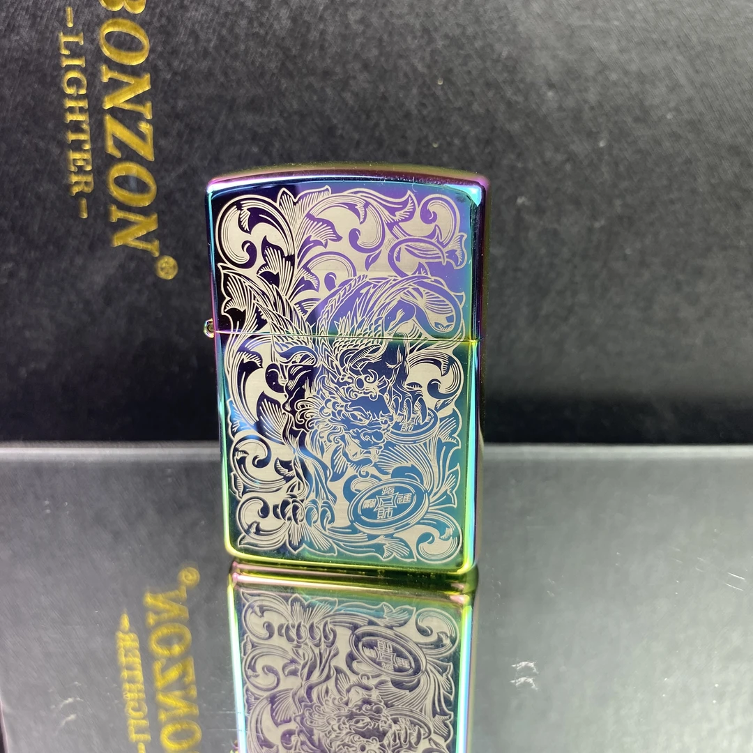 幻彩财色双收套盒双面高档防风煤油打火机创意限量版礼物男友礼物