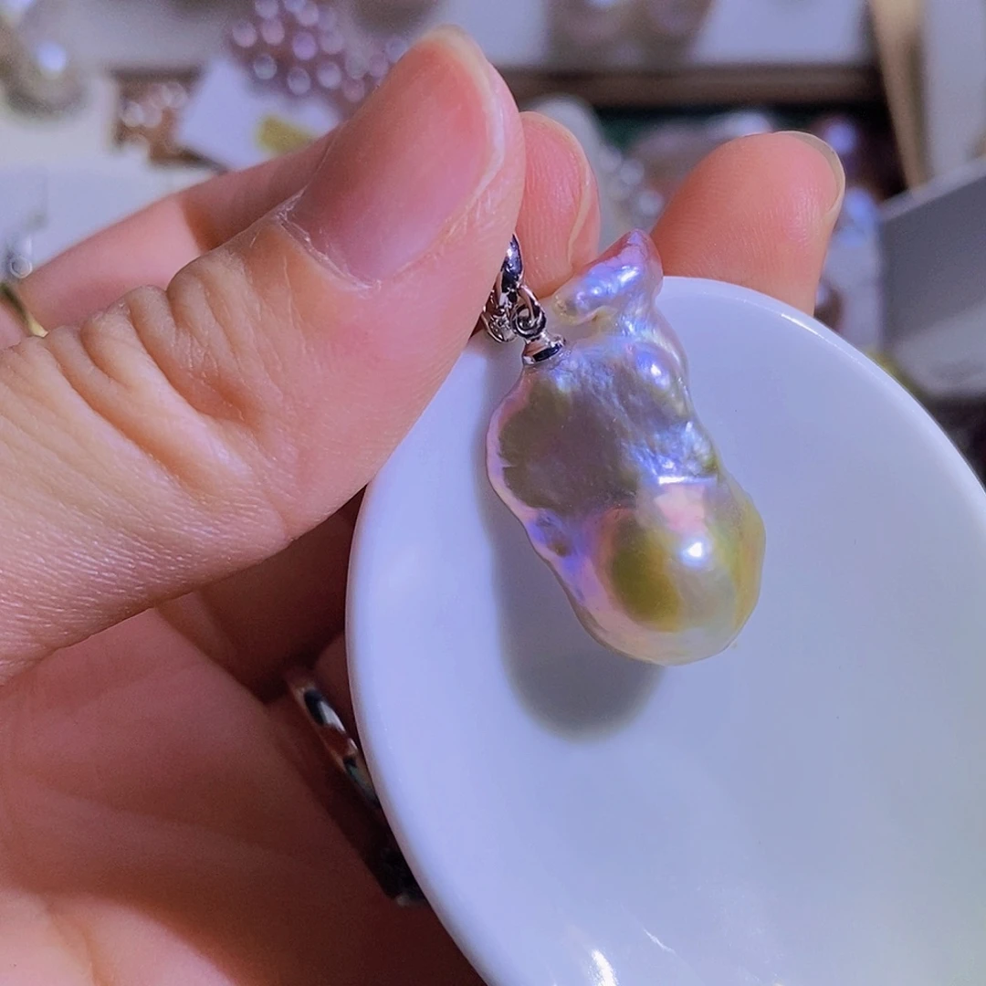 合金天然淡水珍珠（微瑕）淡水珍珠