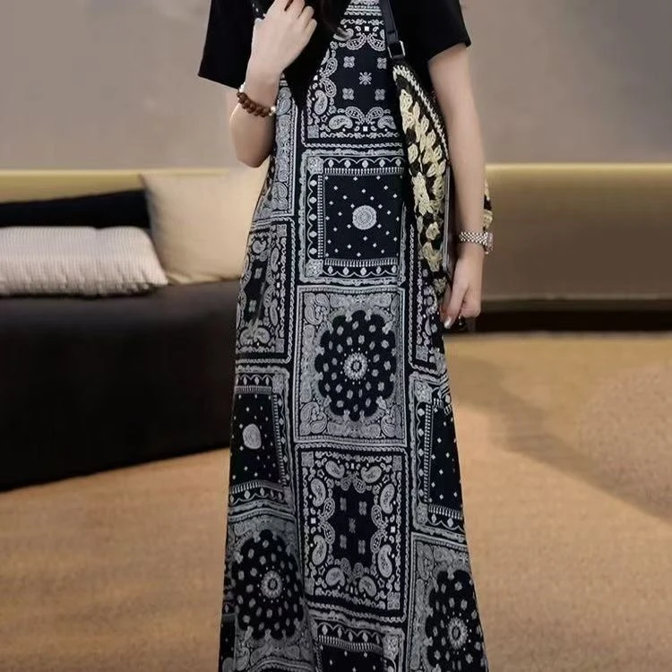 宽松腰意式基本日韩夏季连衣裙时尚复古tenniscore