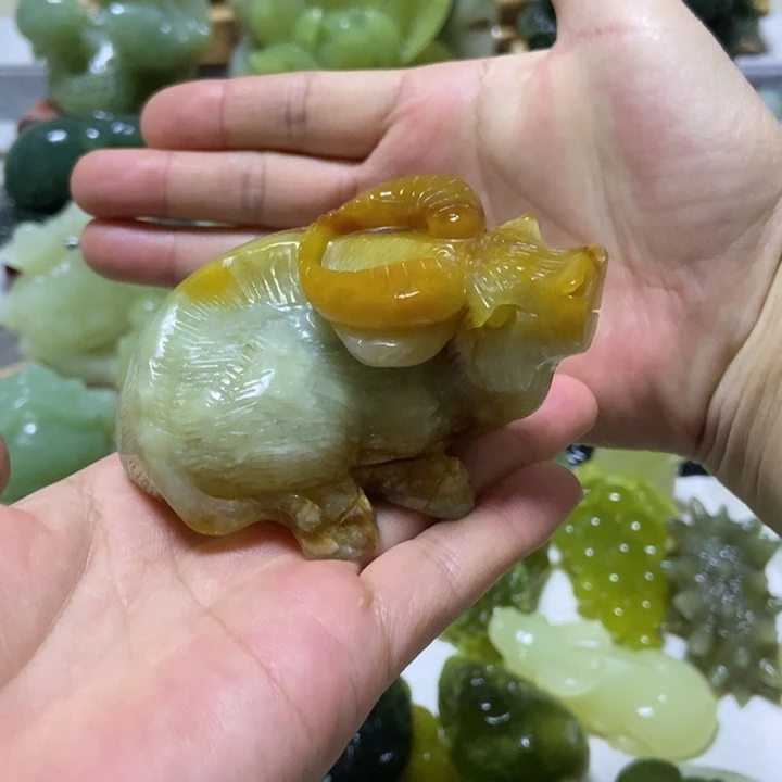 【闪购商品】蛇纹石玉把件未镶嵌