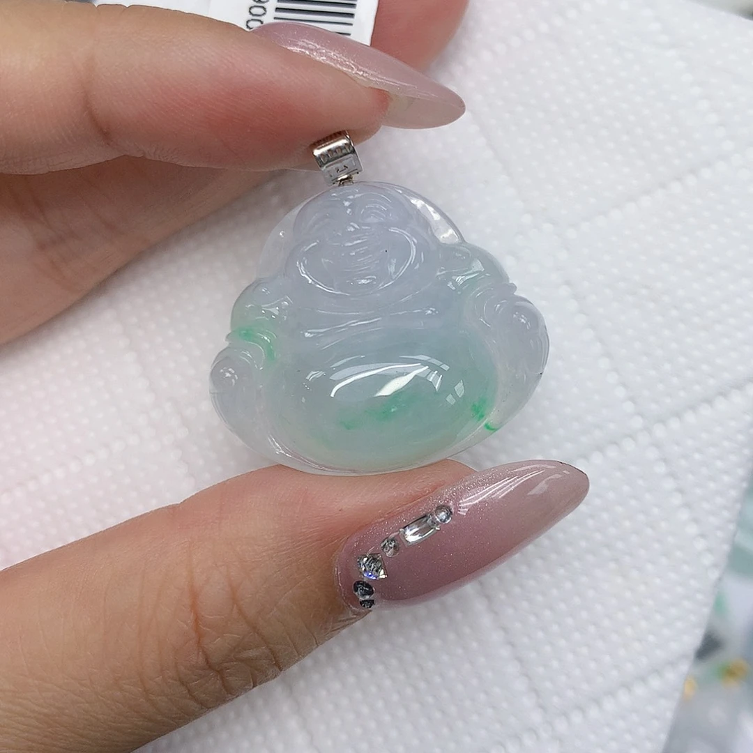 颈饰18K金镶嵌翡翠