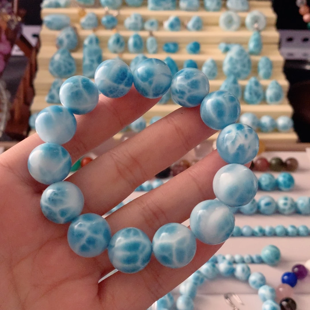 a***.针钠钙石（海纹石）未镶嵌手串