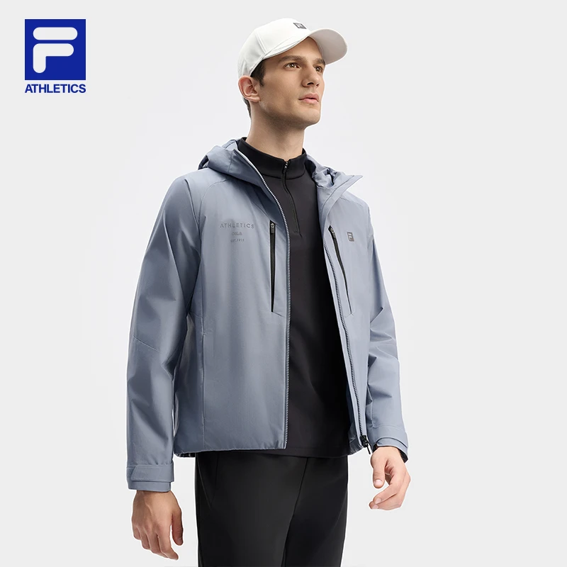 斐乐【双11返场】男子早春户外连帽防风冲锋衣A11M441708F