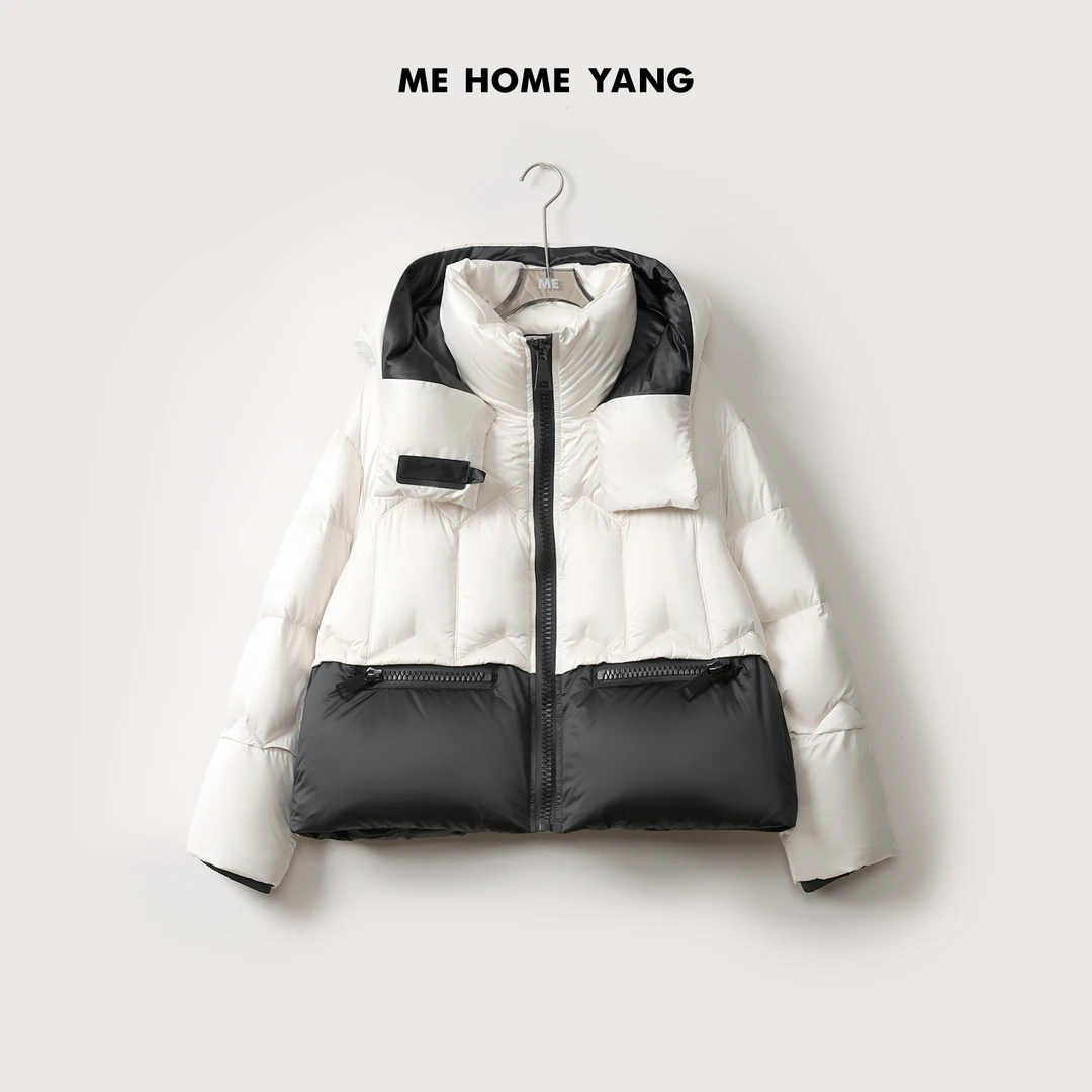ME【奥克兰鹅绒服】白鹅绒超柔防风假两件保暖连帽羽绒服MEQA4722