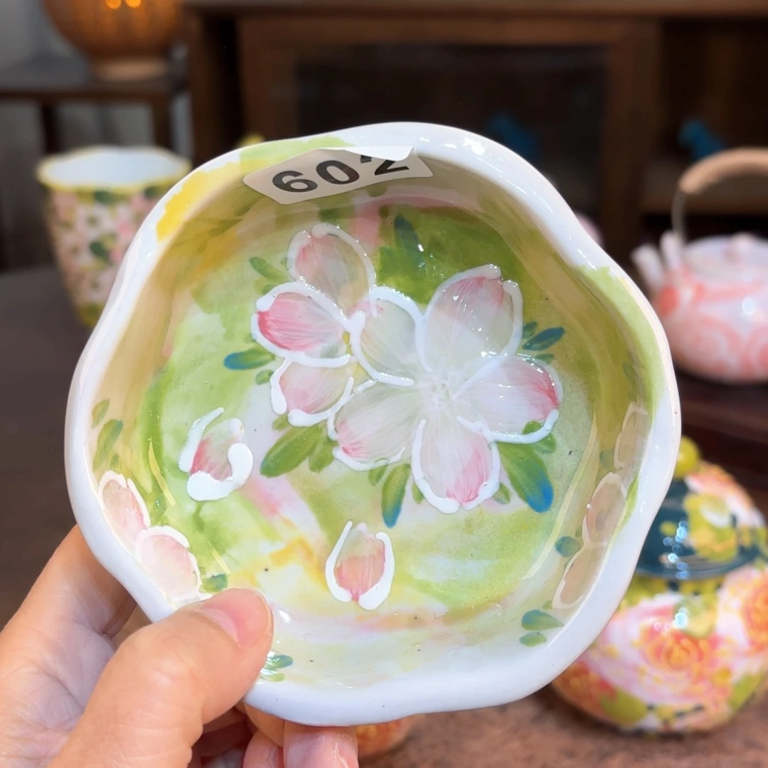 景德镇手绘高温釉下彩陶瓷茶具