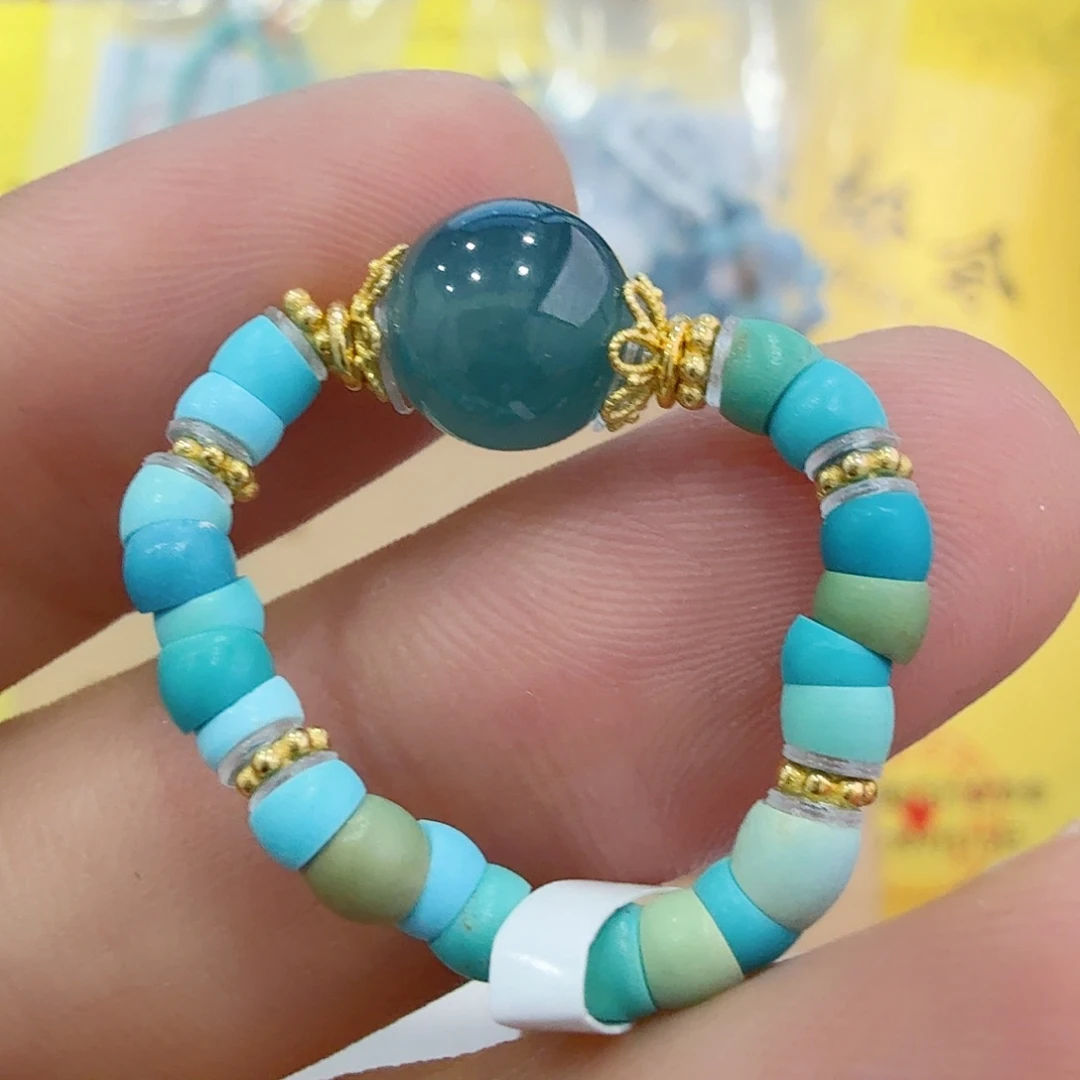 绿松石18K金镶嵌配饰