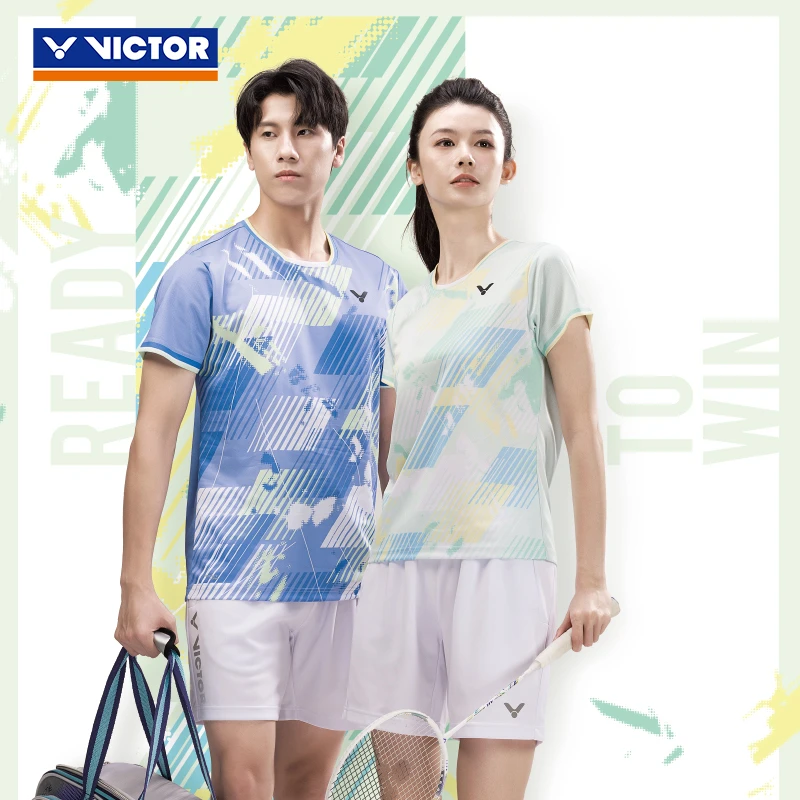 VICTOR/威克多 羽毛球服比赛系列针织运动短袖T恤 T-50014