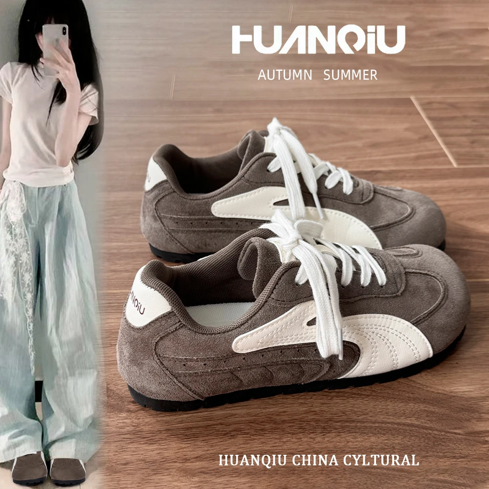 环球运动休闲板鞋秋季2025新款轻便百搭德训鞋小众原创秋季鞋子女