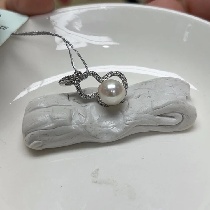 海水珍珠银S925镶嵌颈饰AK7-8mm107号