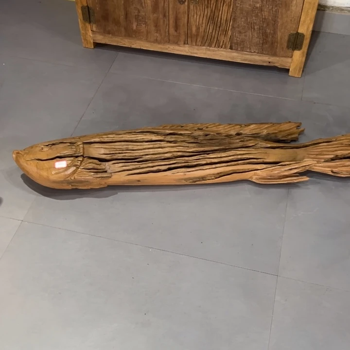 龙***子木铁栎木烂木头雕刻鱼挂件