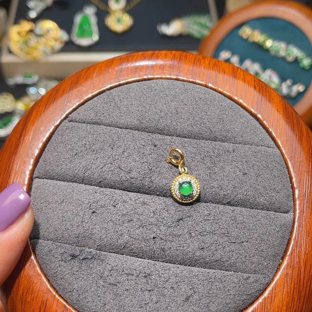 翡翠银S925镶嵌颈饰