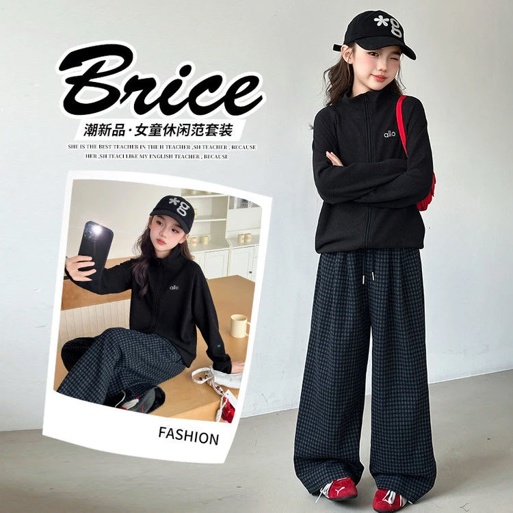 女童卫衣套装春秋2025新款女孩大童韩系穿搭秋季两件套QSC2415