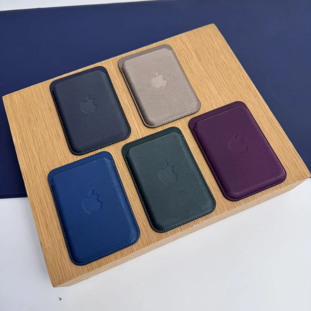 99新  苹果原装斜纹布艺卡包带定位防丢正品磁吸定位magsafe卡包