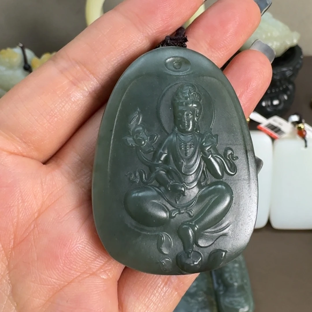 和田玉未镶嵌吊坠(不含链)
