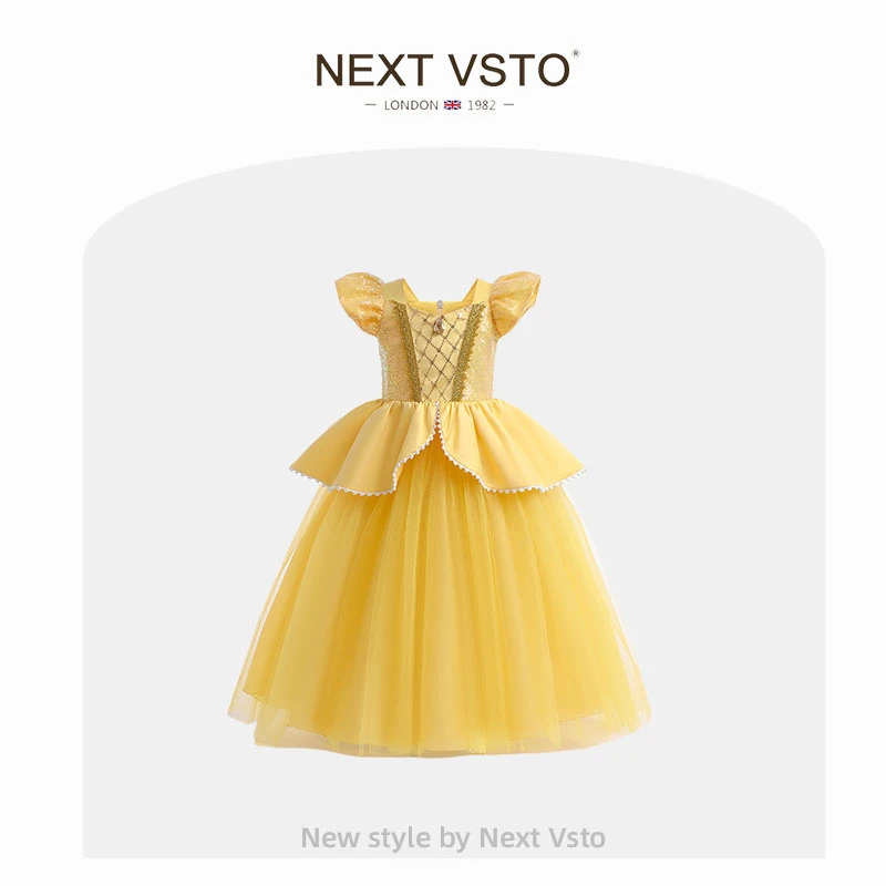 英国NEXT VSTO女童贝尔公主裙夏季童话小女孩贝儿生日礼服连衣裙