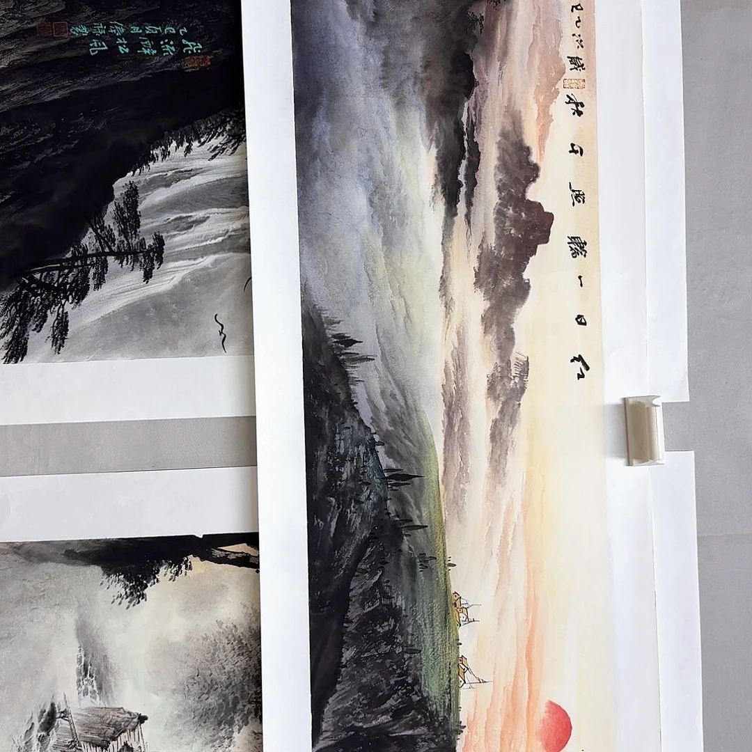 小***胡国画黎俸禄荣宝斋金袍原作
