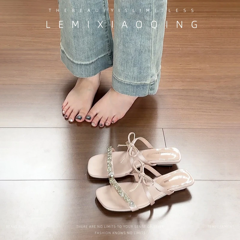 加宽版~玛丽珍仙女风拖鞋女夏外穿长裙子专用鞋不累脚大码41-43