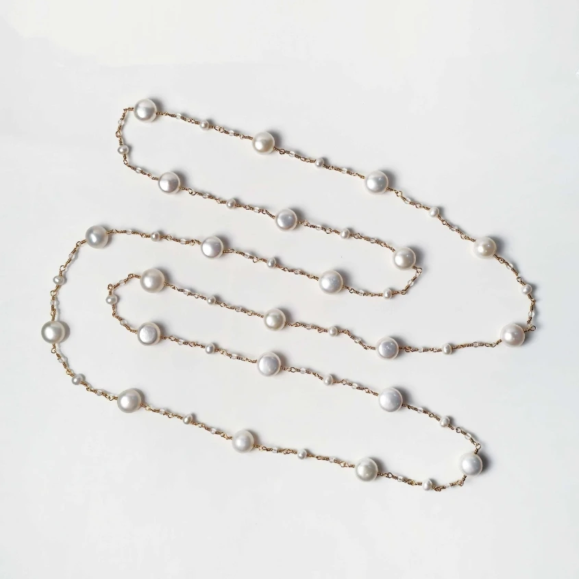 【新东方专属】俏若兰合金3-8mm淡水珍珠项链ZJ-M-LMA381