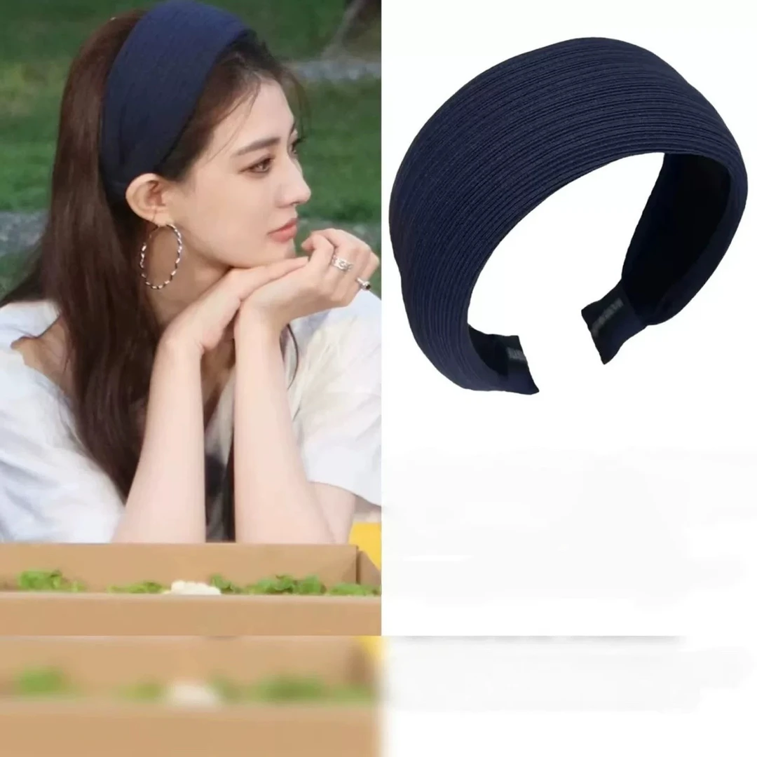 徐璐同款*法式条纹宽边发箍女新款高颅顶头箍洗脸秋冬头饰发饰