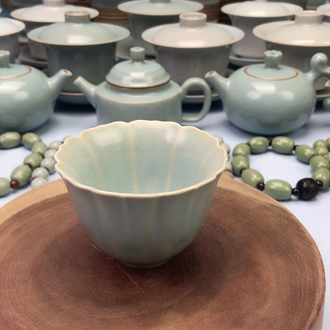 杯仿古葵口杯原矿原釉原产地