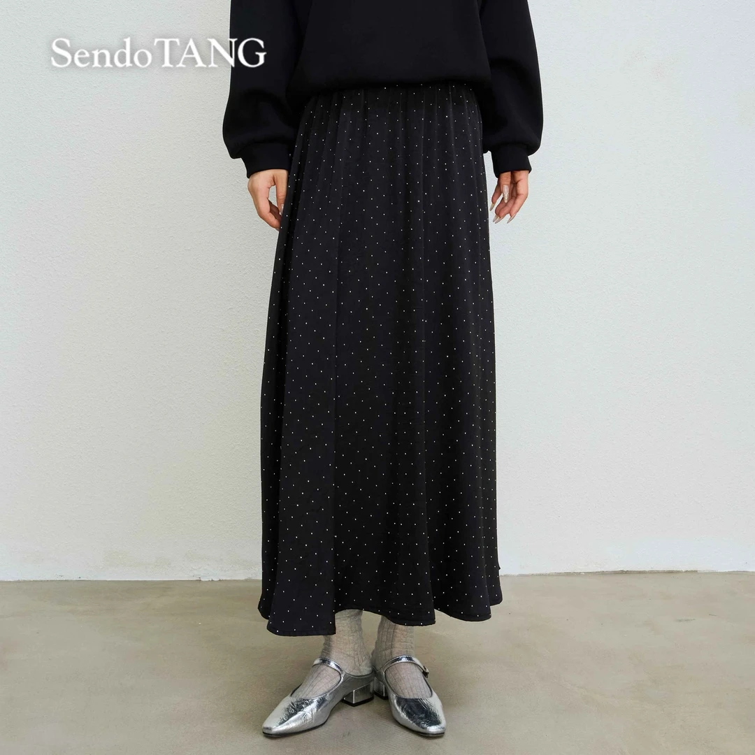 加绒半身裙【玉郎】胖多女装新款时尚气质百搭高腰显瘦半身裙