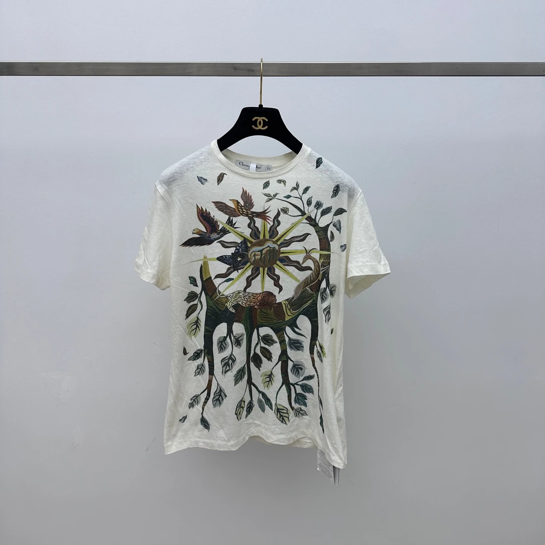 未使用 DIOR/迪奥 印花T恤 L码 04182
